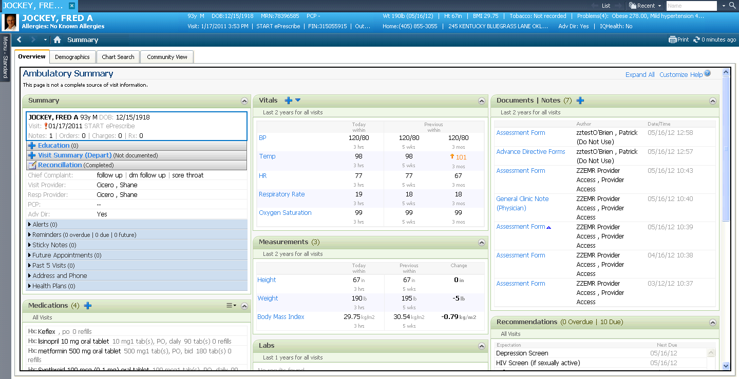 Epic Medical Charting