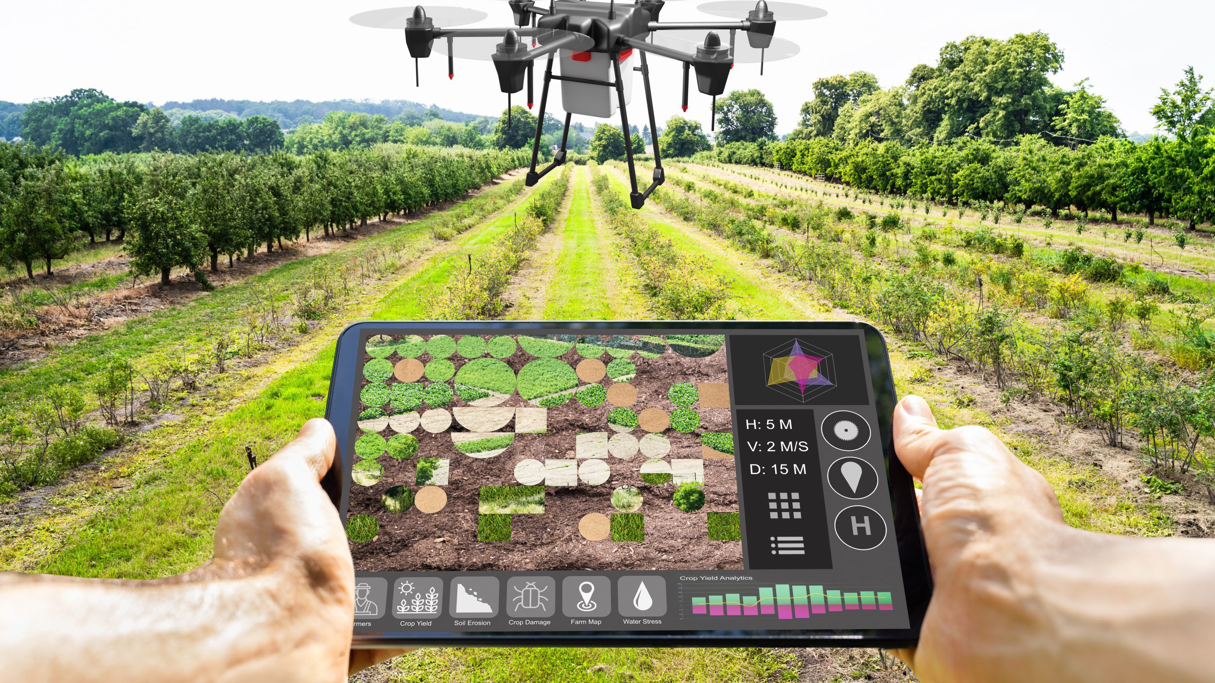 Modern Smart Farming Agriculture Technology