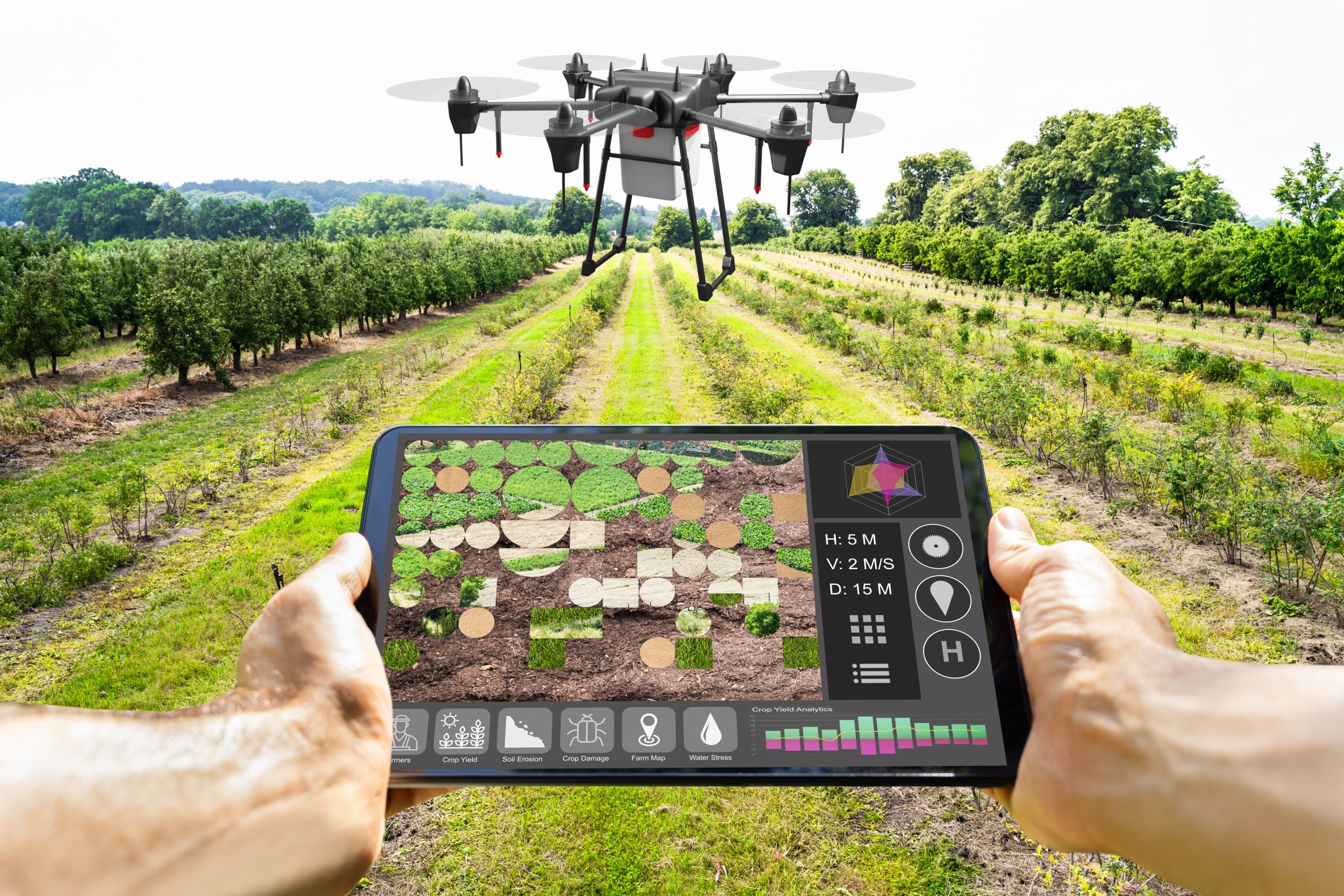 Modern Smart Farming Agriculture Technology