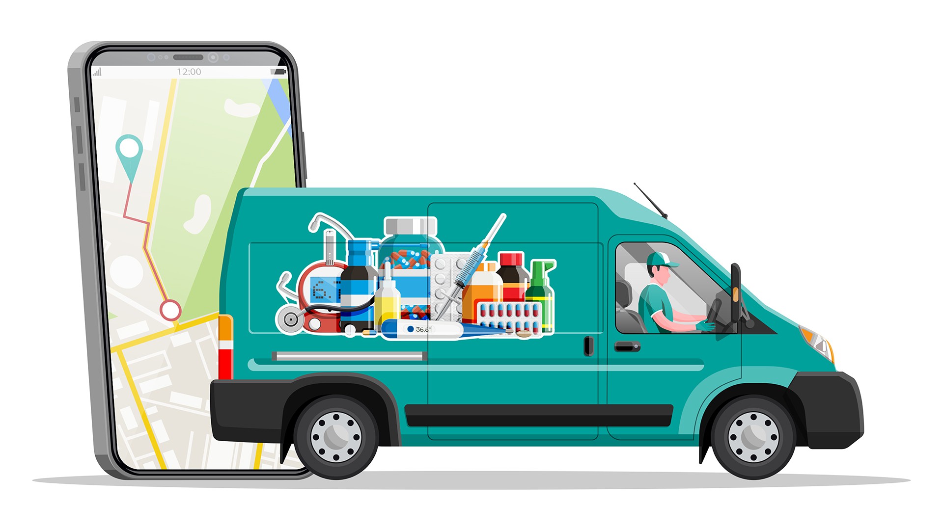 Van for delivery pharmaceutical drugs,