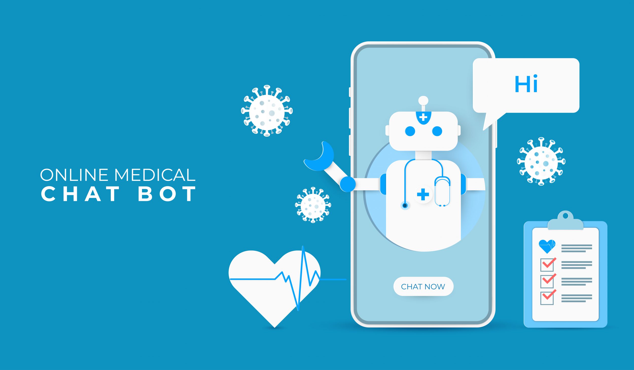 Digital technology with artificial intelligence. mobile application online medical with chatbot for healthcare