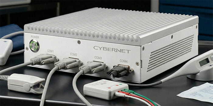 CyberMed R6 with Devices Plugged Into Front