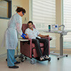 CyberMed M12 on Patient Table for Patient Infotainment Thumbnail