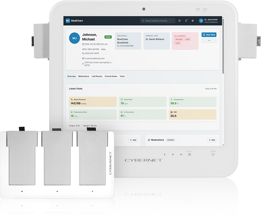 Battery-Powered Medical Computer with Hot-Swappable batteries