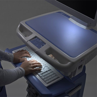 Medical Cart with Lighted Keyboard